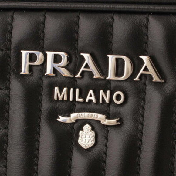 Prada Dianagram Quilted Handbag Black - Picture 6 of 10